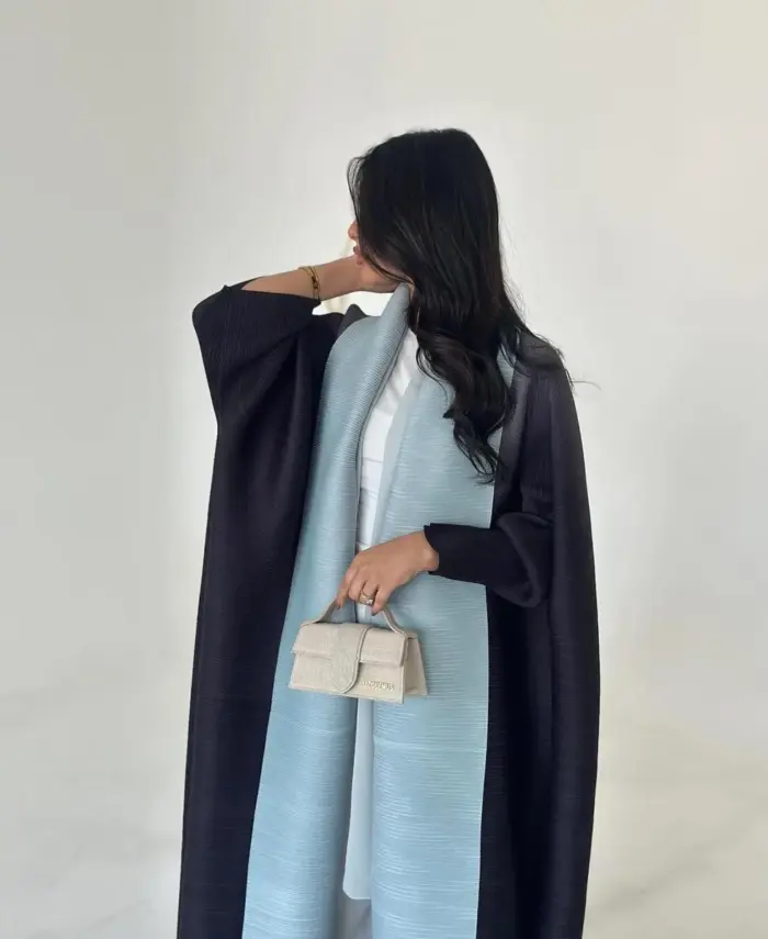 Midnight Aqua Dual Tone Abaya