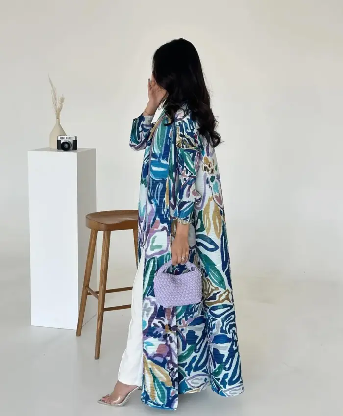 Tropical Bloom Open Abaya