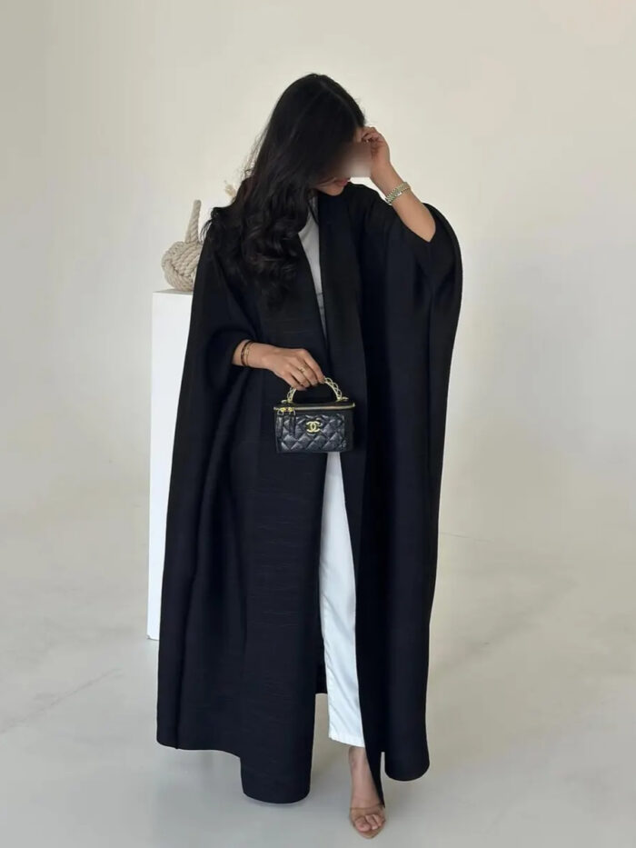 Classic Black Open Abaya