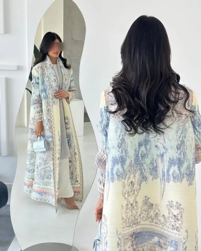 Vintage Pastel Tapestry Abaya - Image 2