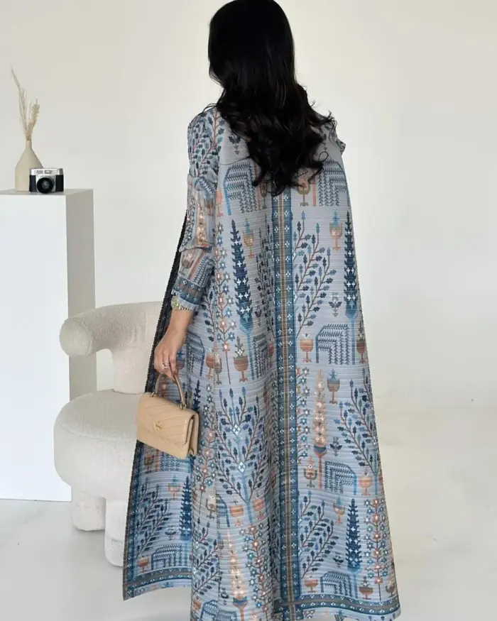 Blue Heritage Garden Abaya