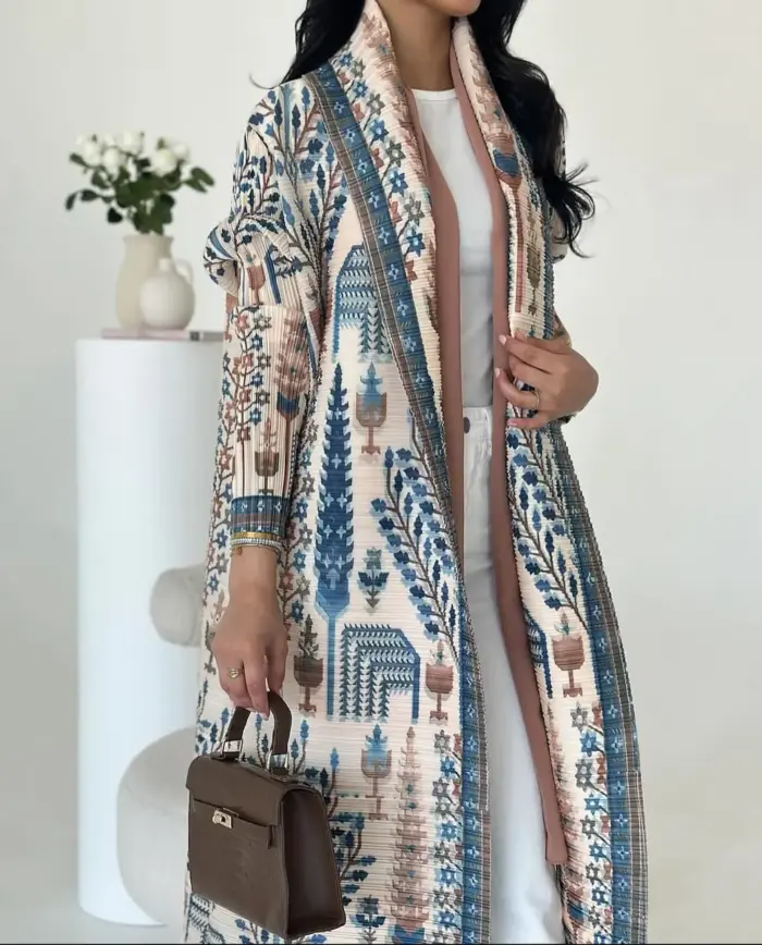 Soft Ivory Heritage Abaya - Image 3