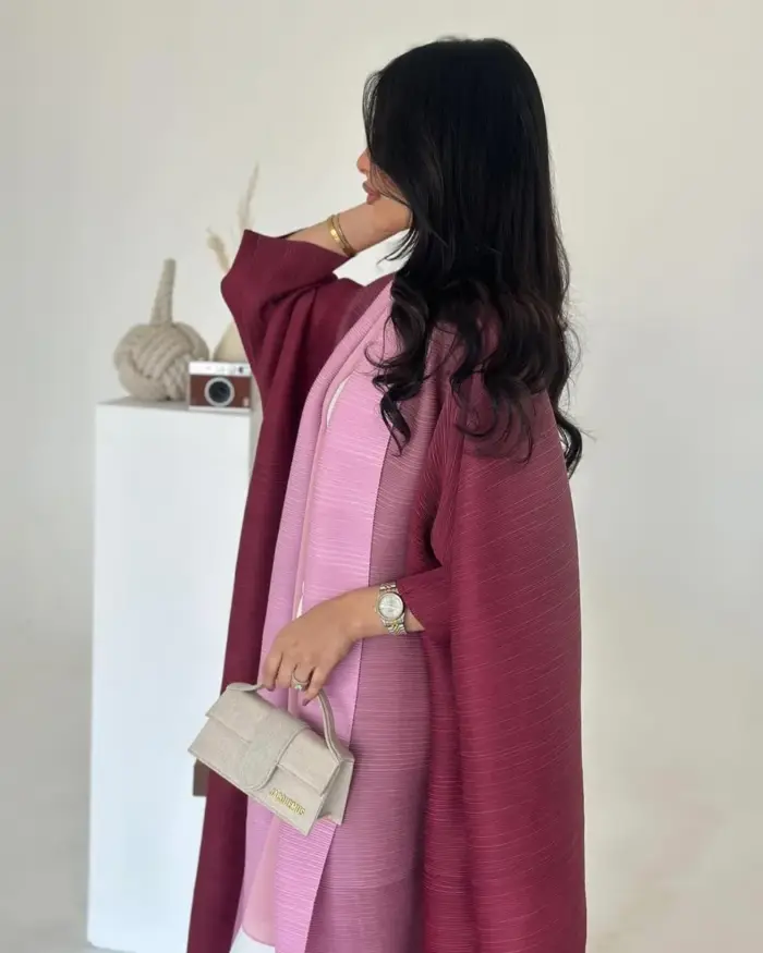Rosewood Blush Two-Tone Abaya