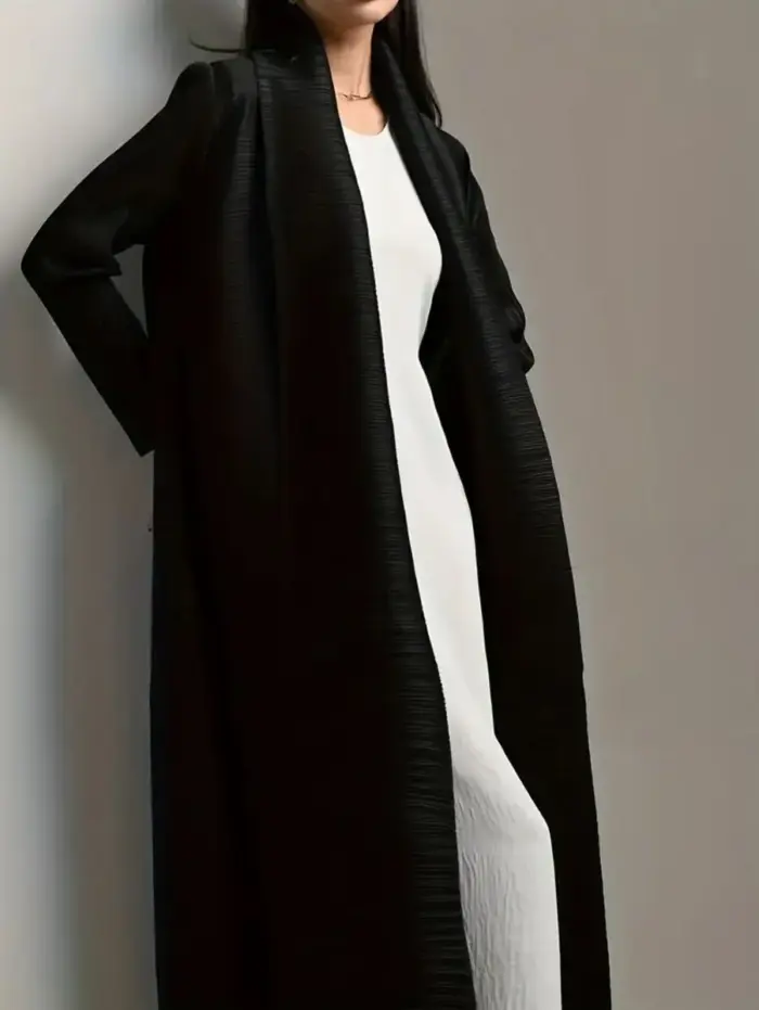 Midnight Noir Textured Abaya - Image 4
